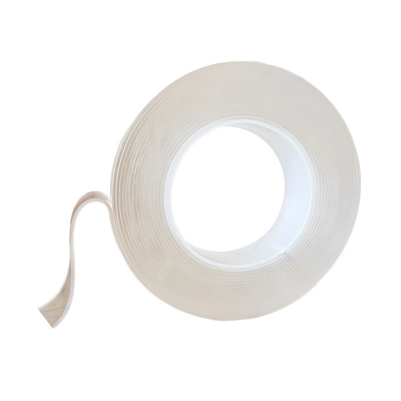 How well does acrylic double-sided tape perform when bonding curved surfaces?